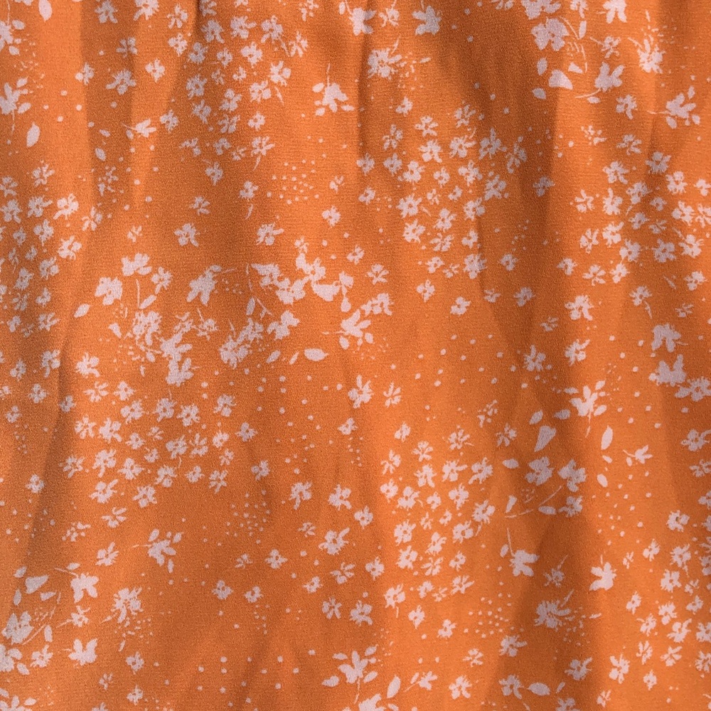 Sienna Sky Orange Floral Tie-Front Puff Sleeve Dress - Picture 3 of 4